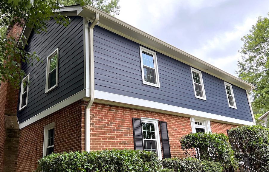 Blue james hardie siding